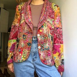 SOLD - VTG Sandy Starkman beaded colorful blazer / jacket